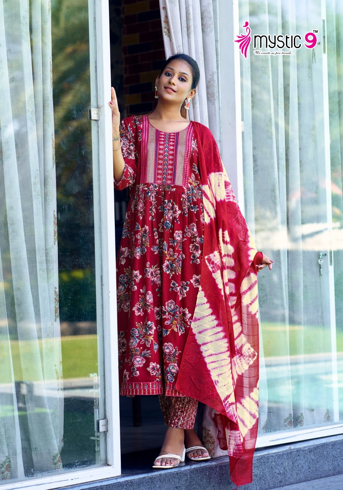Mystic9 Simran Vol 4 Heavy Premium Rayon Foil Print Wholesale Readymade Salwar Suit Catalog — Wholesale, MPA wholesale from Surat — view 8